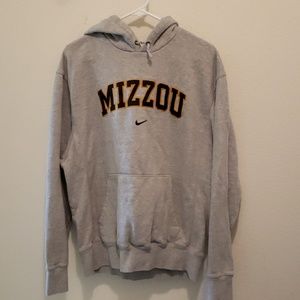 Nike Mizzou hooded sweatshirt gray size large